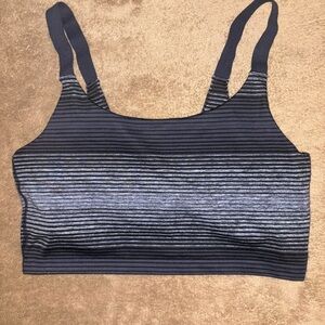 2/$25 Aerie The Hugger Striped Navy Blue Women's Bralette Size Medium